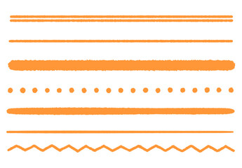 カラフルな手描きラインのセット