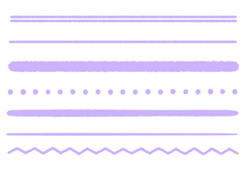 カラフルな手描きラインのセット