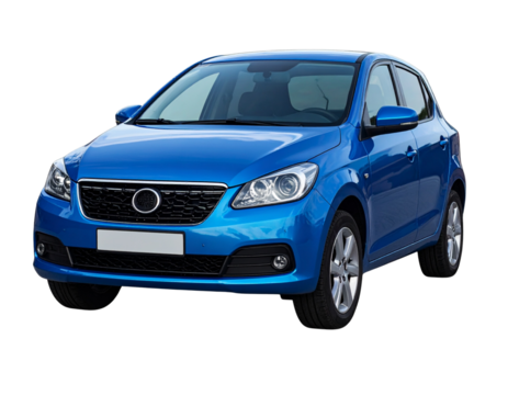  Sleek Black Sedan with Reflections on Glossy Surface