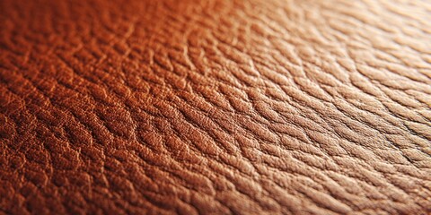 Fototapeta premium Close-Up View of Warm Brown Textured Leather Surface Ideal for Backgrounds and Designs
