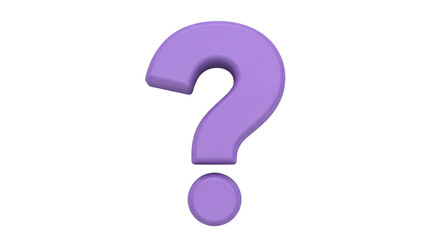Isolated Purple Question Mark Concept Symbol Object Asking Thinking Finding Solution Idea Doubt