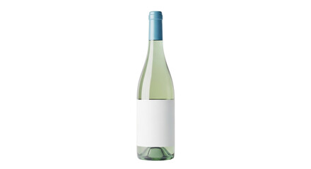Isolated bottle of Sauvignon Blanc with a blank label ready for branding or custom design