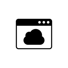 Cloud Computing Browser Window Solid
