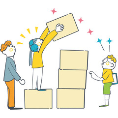 先生と共に学ぶ4年生　個性を生かし協働する学習
