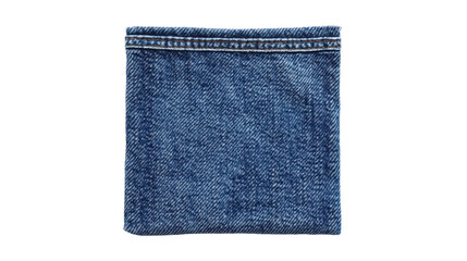 Folded Denim Fabric: A detailed image displaying a precisely folded square of denim fabric, with its blue hue and the iconic texture. The stitch detail adding a touch of refined style.
