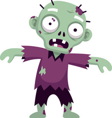 Fototapeta premium Cute Cartoon Zombie Illustration