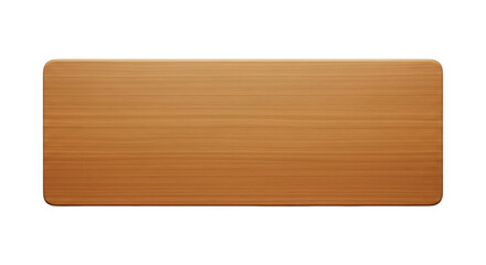 Isolated Rectangle Wood Board, Light Brown Wooden Panel, Fine Grain Pattern, Grainy Texture