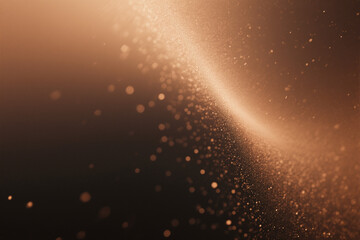Golden bokeh dust particles floating in warm light abstract background