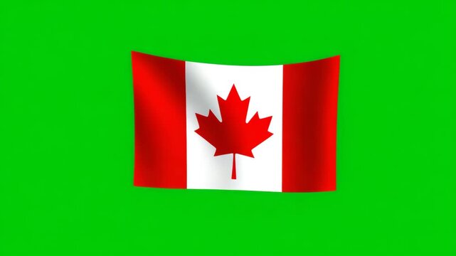 Waving in the wind, the red and white Canadian flag with its maple leaf emblem is a powerful symbol of the country's national pride