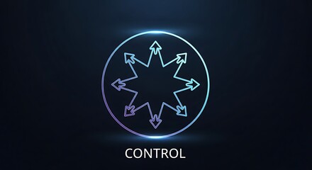 Control and Direction - A Neon Symbol of Influence and Management.