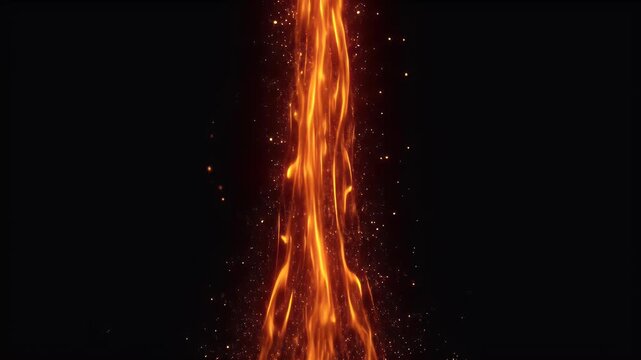 Fiery Abstract Background Motion Graphic With Orange Sparks