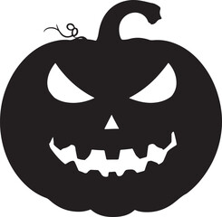 Jack-o’-lantern in silhouette