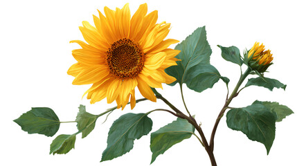 sunflower isolated on white