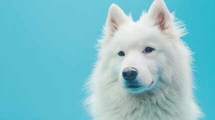 portrait of a white dog