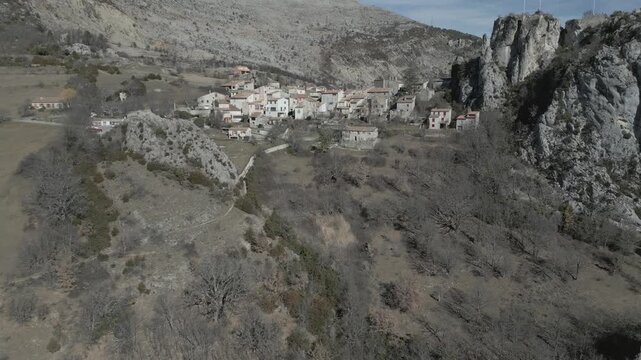 The village of Rougon, Provence, France