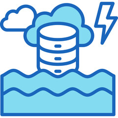 Data Lake blue icon