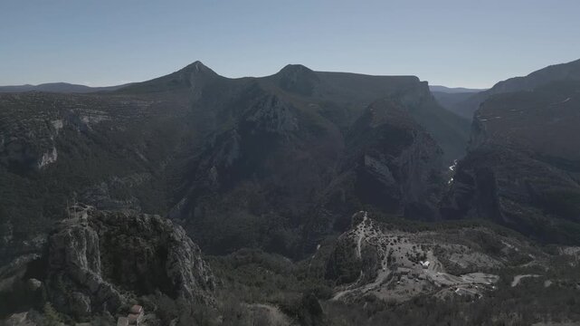 The village of Rougon, Provence, France