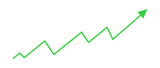 Green arrow graph. 