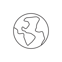 Digital Mesh Grid Planet Earth Global Line Icon