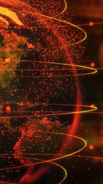 Planet Earth in a virtual environment, global digital transformation