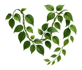 Fototapeta premium Silk leaf vine for draping around a curtain rod, adding a lush, natural touch.
