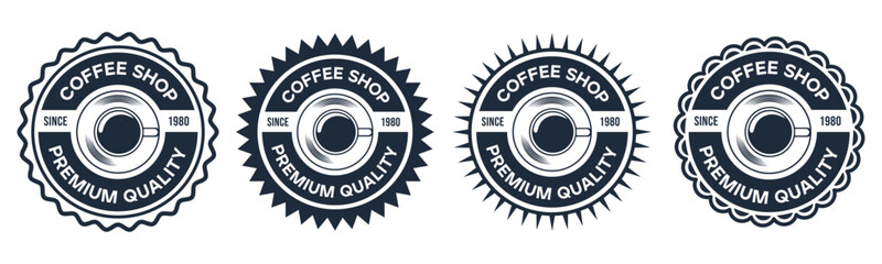 Coffee Shop Premium Quality Badge Label Seal Logo Design
