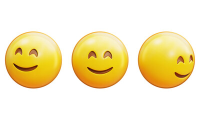 smile face emoji emoticon 3D Icon