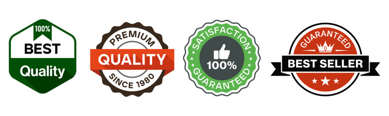 Quality Assurance Badge Label Seal Best Seller Premium Design