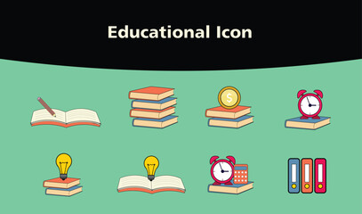 Educational icon set design