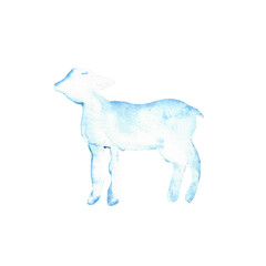 Watercolor Christian illustration.Watercolor hand-drawn illustration.