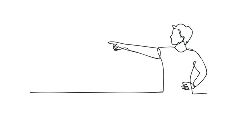 Man pointing forward with confident stance