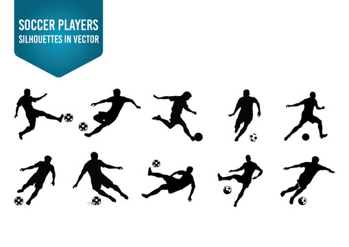 joueurs de foot en forme de silhouettes