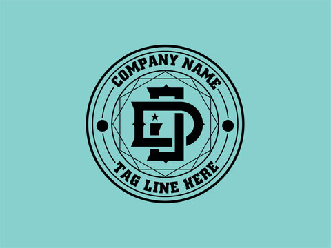 dj monogram logo, Monogram collection letter dj or jd with circle, interlock, modern style good for brand, clothing, apparel, streetwear, baseball, basketball, football