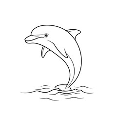 Fototapeta premium silhouette of a dolphin