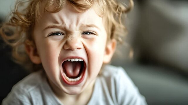 A young child making a playful and silly face, perfect for illustrations or humorous articles