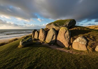 H?jstrup Giant Grave - A Neolithic Dolmen on the Danish Coast.