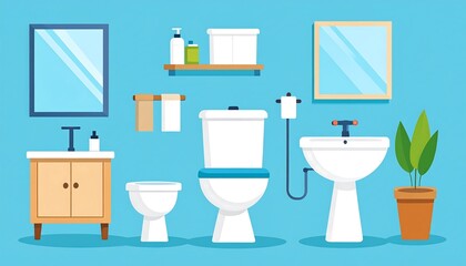 Bathroom suite illustration