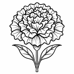 vector illustration of a black flower