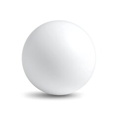 Single, white sphere against white background