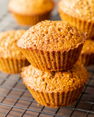 Homemade Healthy Pumpkin Muffins Fall Treat