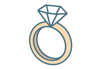 Stylized gold engagement ring showcasing a large brilliant faceted diamond gemstone