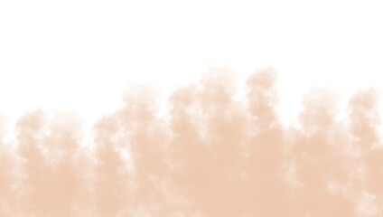 Peach abstract texture watercolor paint design soft pastel art light color illustration image effect on transparent background