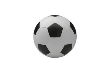 Fototapeta premium Black and White Soccer Ball isolated on a transparent background