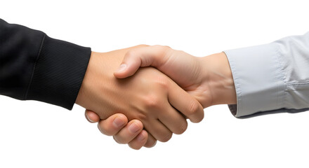 Two Hands Shaking in Firm Grip Representing Business Agreement Partnership Trust or Professional Relationship Establishment, png