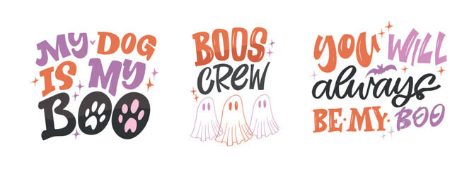 Halloween hand drawn doodle lettering quote. Lettering for t-shirt design, mug print, bag print, clothes fashion. 100% hand drawn vector image.