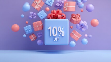ten percent off gift box promotion,