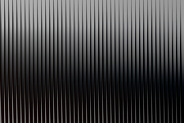 Obraz premium Dark abstract metallic background with vertical lines and smooth gradient effect