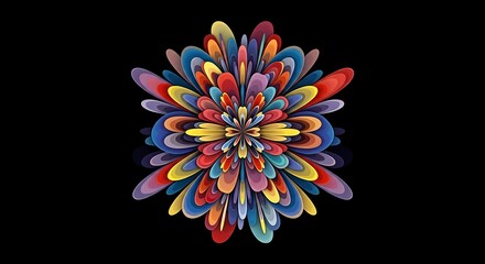 Kaleidoscopic Burst - A Vibrant Symphony of Colors and Abstract Forms.