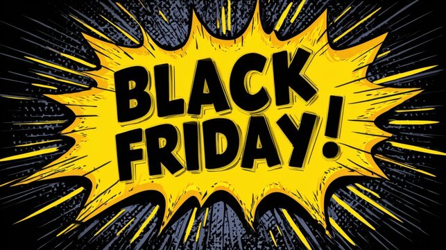 Black Friday comic book explosion design