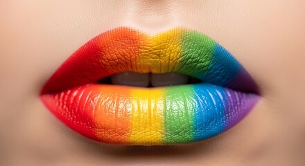 Rainbow Lips - A Vibrant Expression of Pride and Diversity.